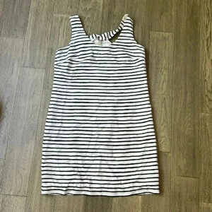 🔥j.crew🔥 | Dark  navy blue and white horizontal striped dress